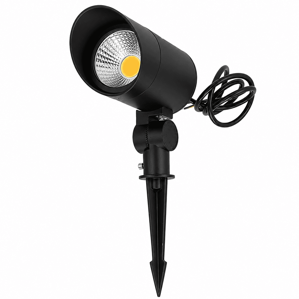 Foco LED COB Jardines 24W 2160Lm 6000ºK Pincho 40.000H Acabado Negro