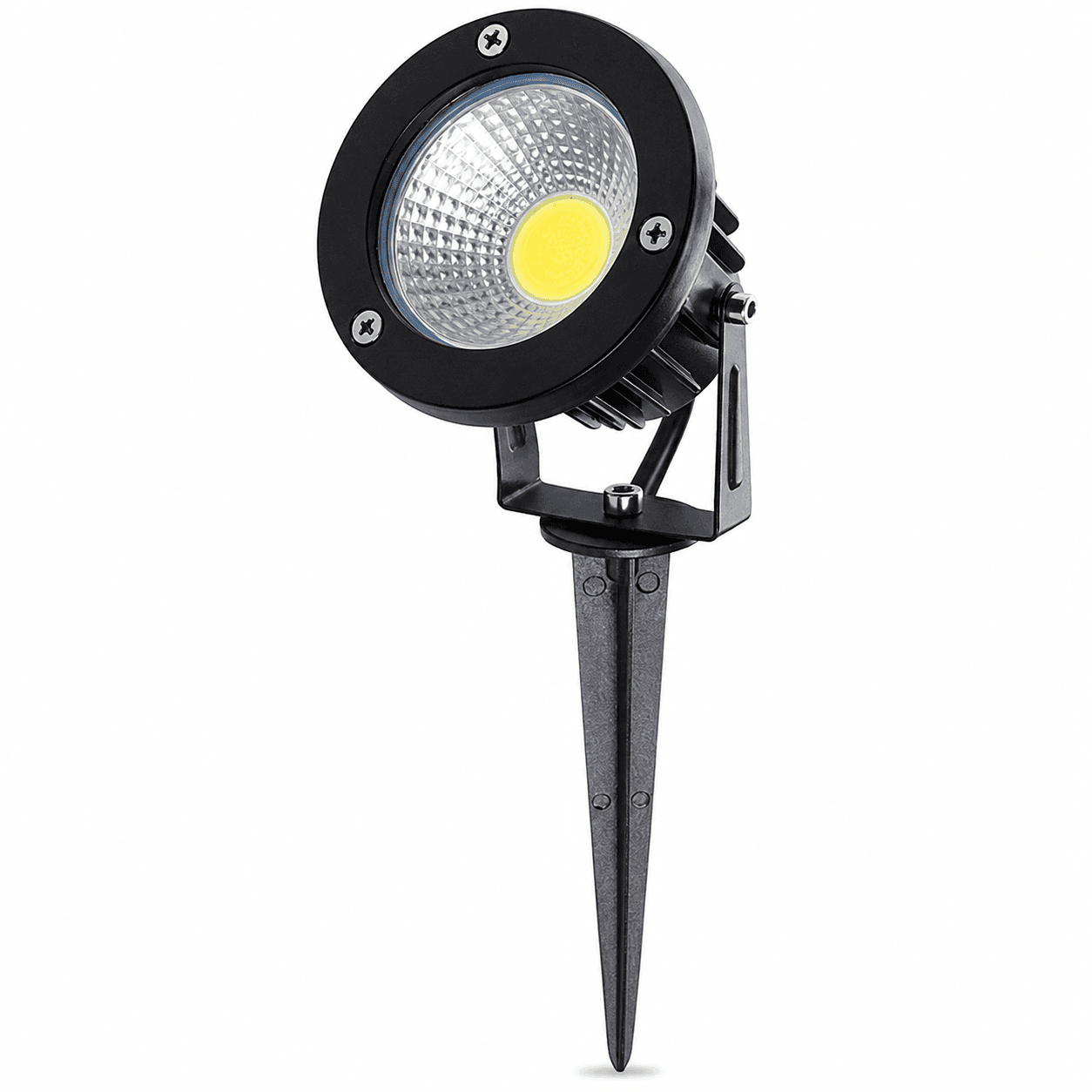 Foco LED COB Jardines 18W 1620Lm 6000ºK Pincho 40.000H Acabado Negro
