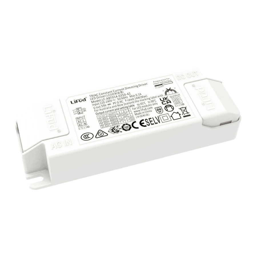 Driver Lifud 14W Salida: 25-40V 200-350mA Dimable Leading/ Trailing edge IP20
