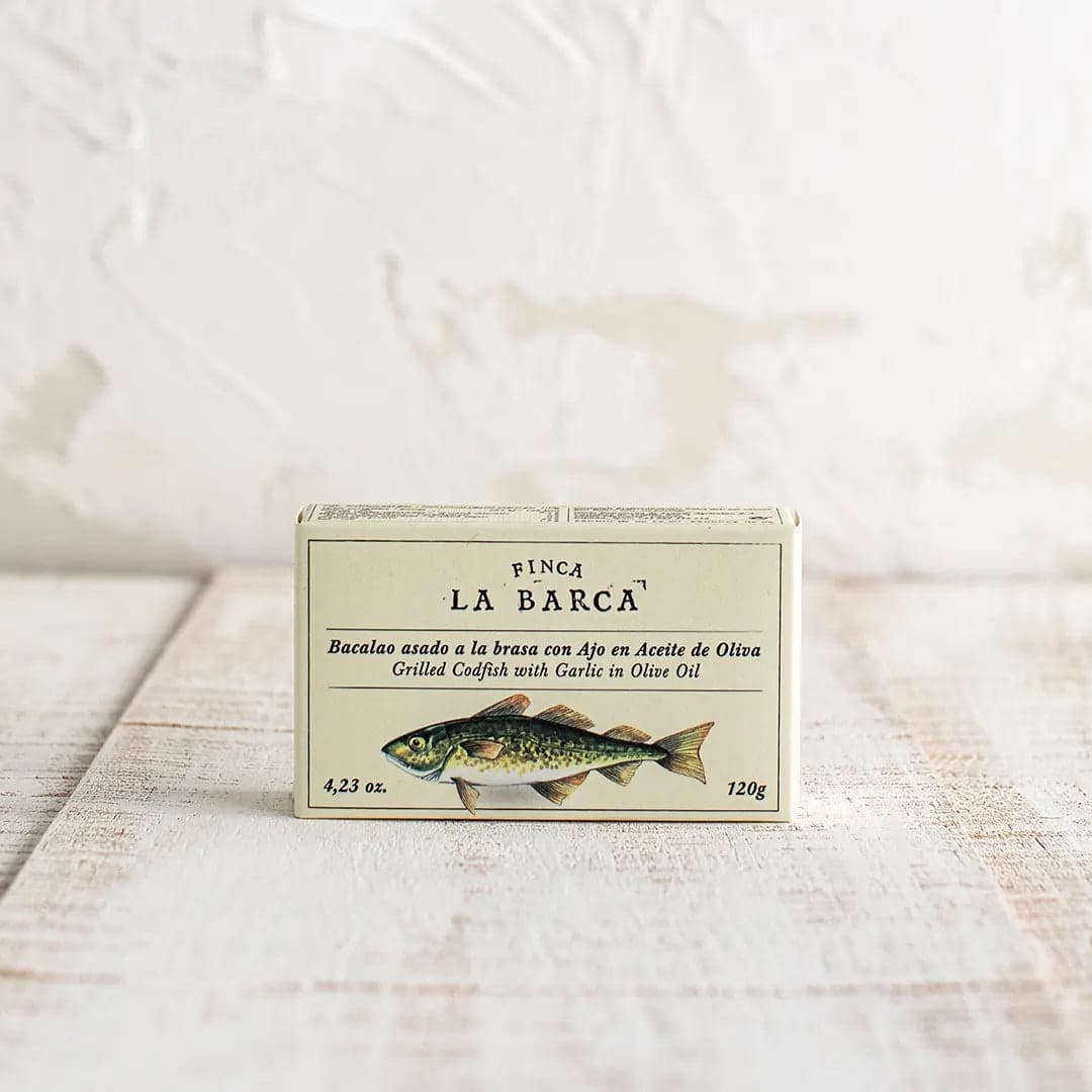 Bacalao Asado a la Brasa con Ajo en Aceite de Oliva