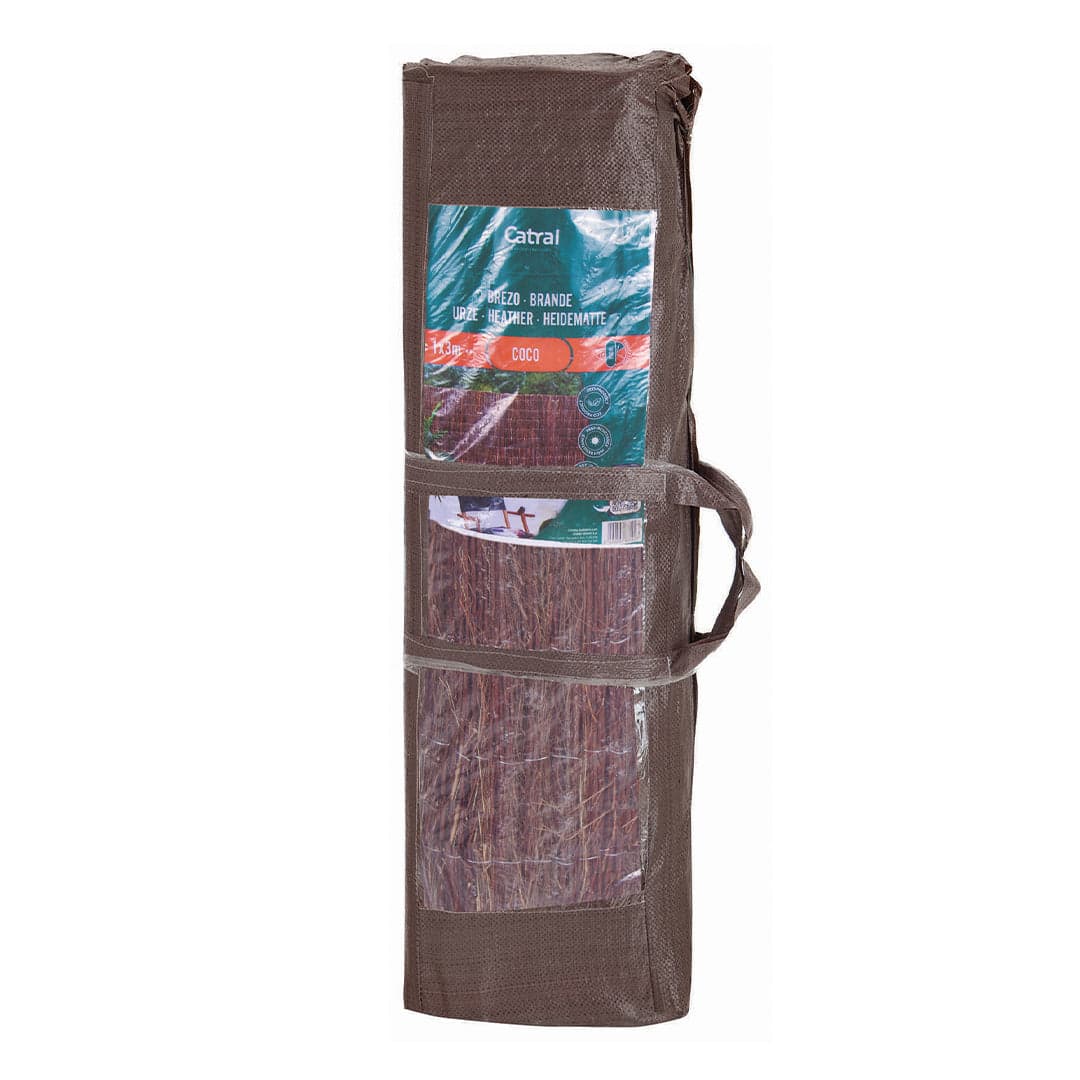 Cerramiento De Brezo Y Coco: Natural Y Resistente 1x3 M / Multicolor