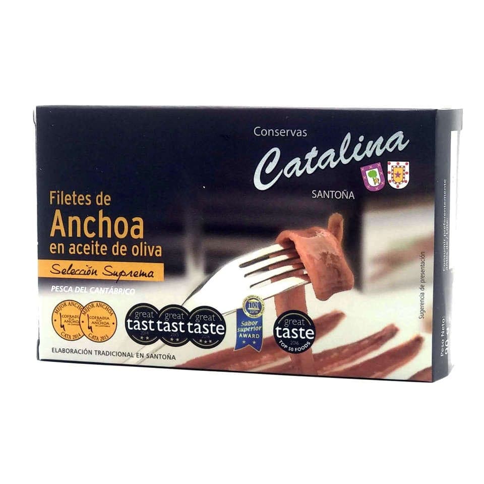 Anchoas Catalina lata de 14-15 filetes (90 grs)