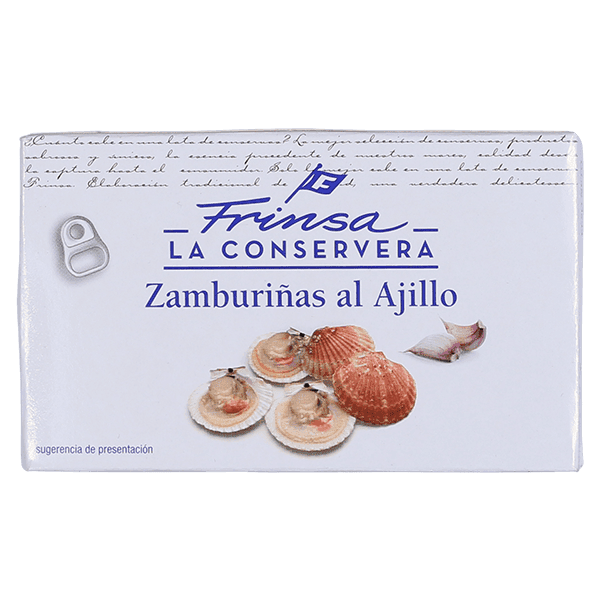 Zamburiñas al ajillo en conserva