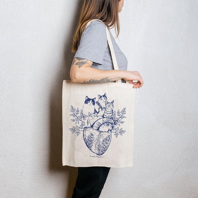 Tote bag Cats Heart - Laura Agustí