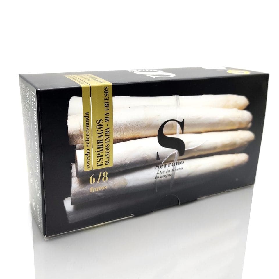 Espárragos blancos Navarra Conservas Serrano 6-8 frutos 390 grs