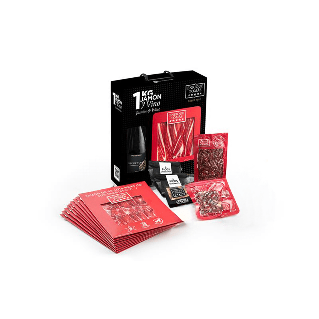 Pack jamón y vino - 5 estrellas