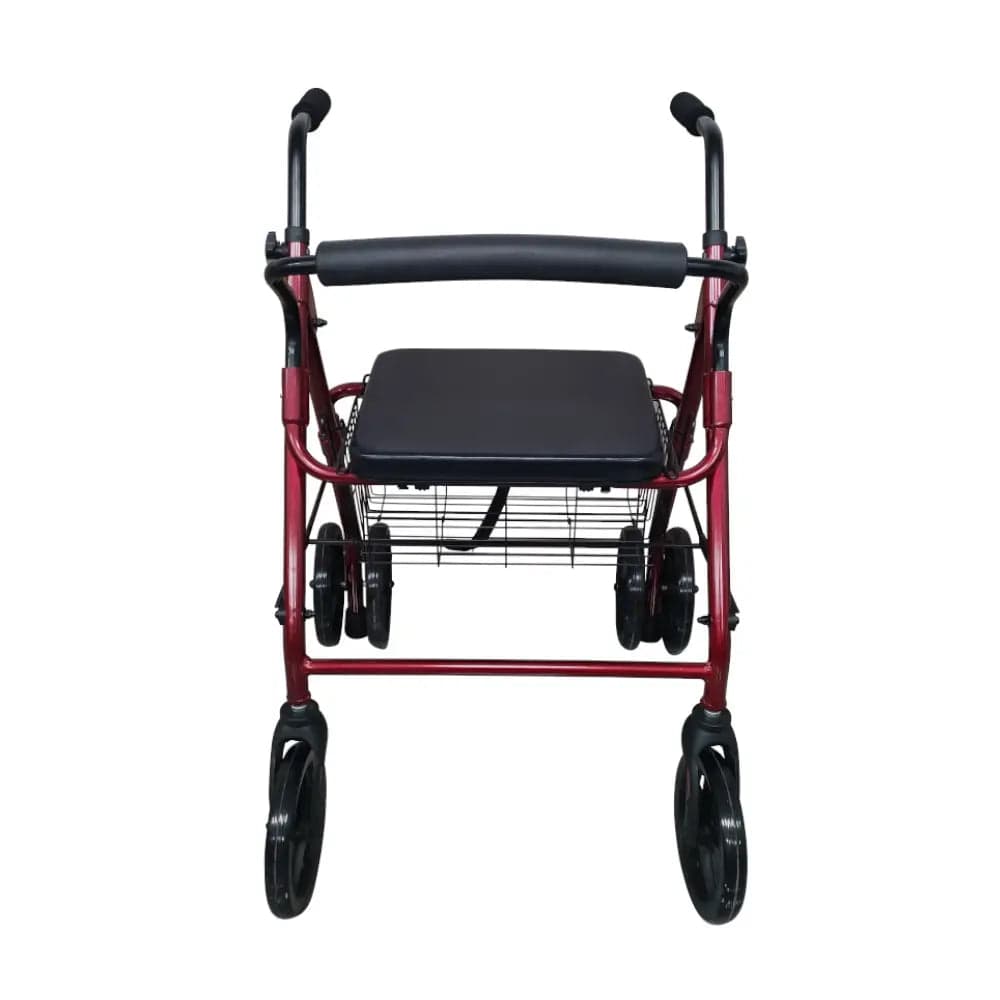 rollator alum. frenos por presion, 200 mm (rojo)