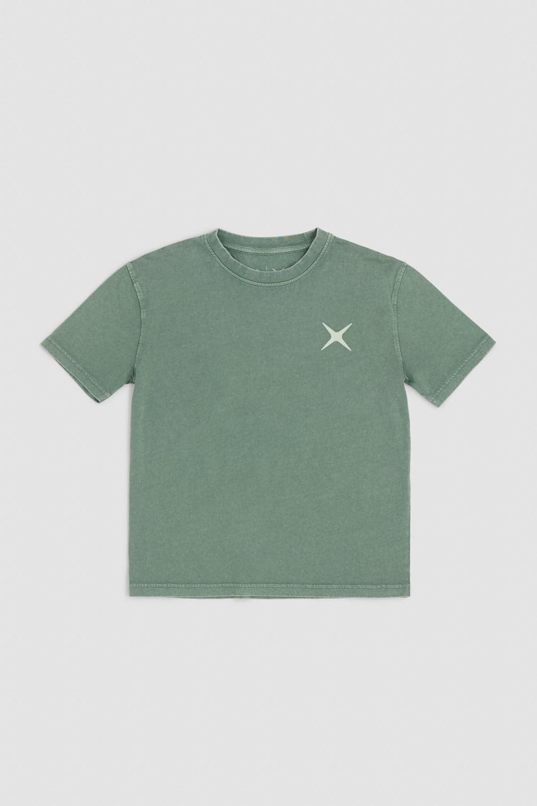 CAMISETA MUJER CROSS WASHED OLIVE GREEN