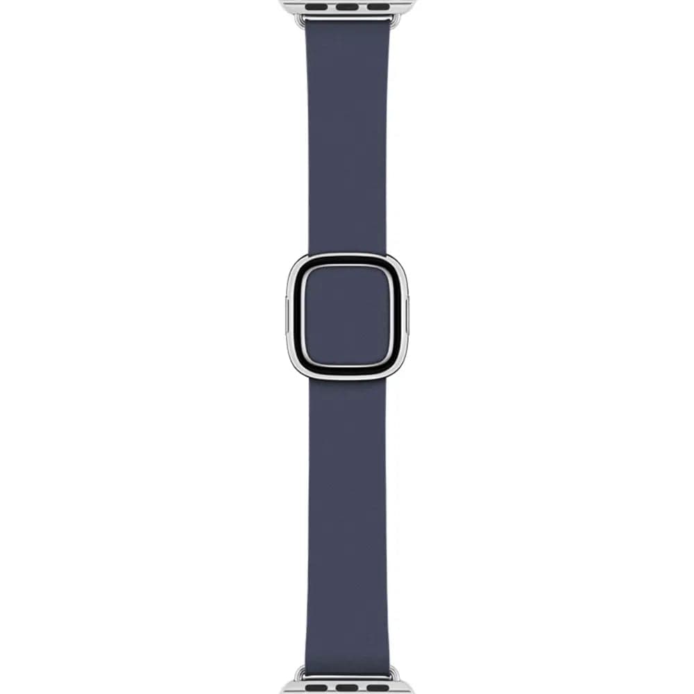 Apple Correa con Hebilla moderna Plata para Apple Watch 38mm Azul Noche Talla M