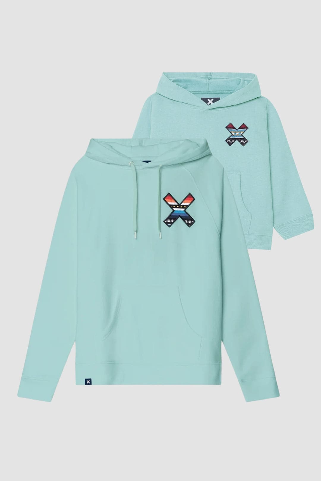 PACK SUDADERA CON CAPUCHA CLASSIC ACQUA (ADULTO + KIDS)