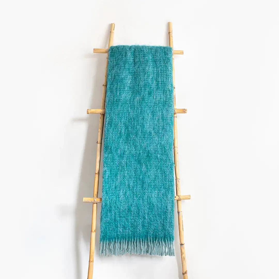 Manta Mohair Diana Turquesa
