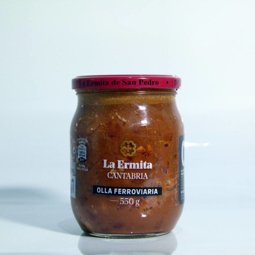 Olla Ferroviaria de Alubias Rojas delicatessen la Ermita tarro de 550 grs