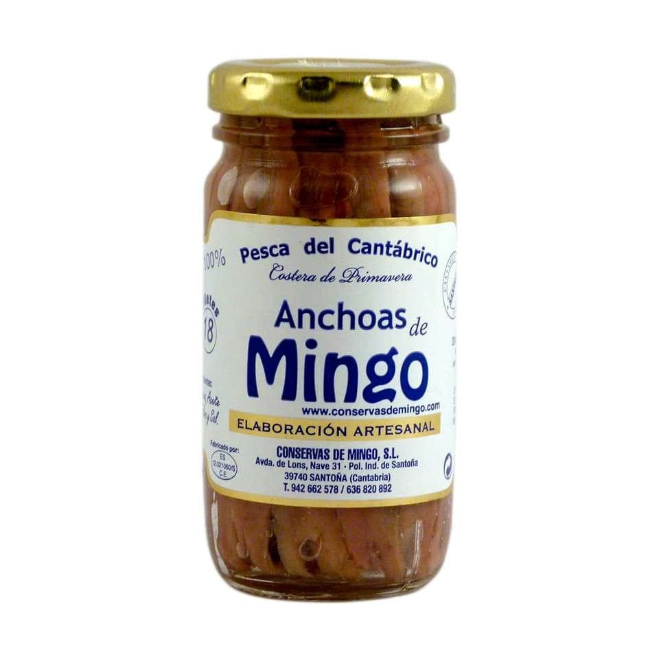 Tarro de 18 filetes de anchoa en aceite de oliva Mingo