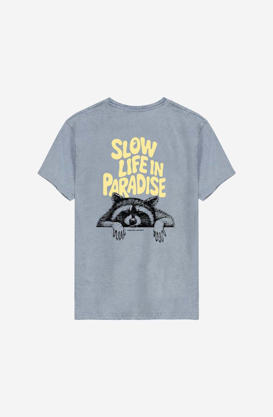 Camiseta Washed Slow Life in Paradise Steel