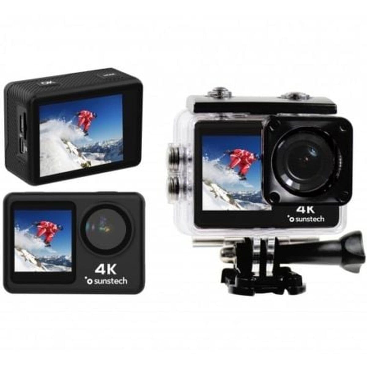 Cámara Deportiva Sunstech ADVENTURE4KBK Negro