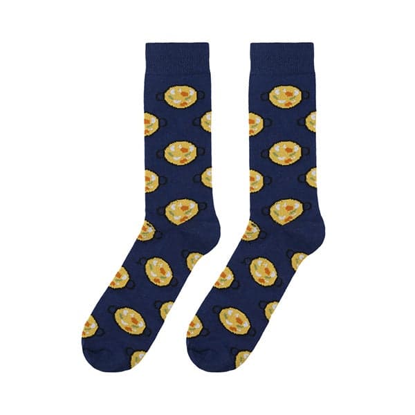 Calcetines estampados azules Paella