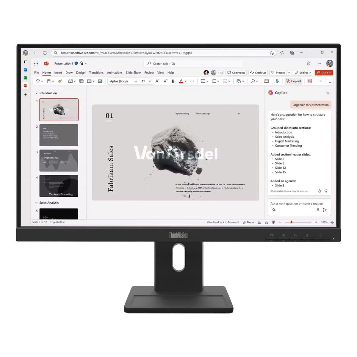 Monitor Lenovo 64C9MAT6EU Full HD 21,5"