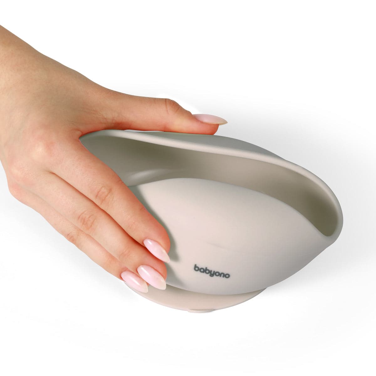 Bowl Silicona Con Ventosa Para Bebés Beige
