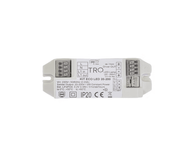 Kit ECO LED 20-200 TRQ de emergencia para luminarias LED con driver externo