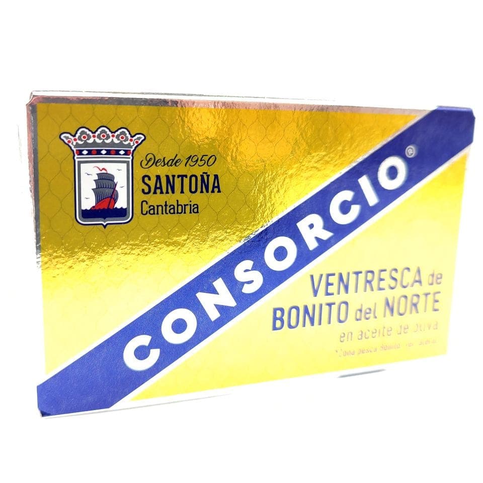 Lata de ventresca de bonito del norte Consorcio en aceite de oliva 110 grs