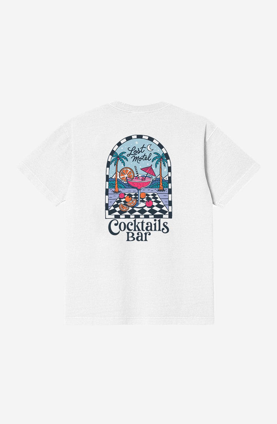 Camiseta Lost Motel Cocktails Bar Organic White