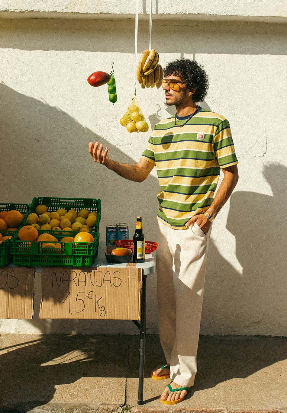 Camiseta Stripes Island Yellow/Green
