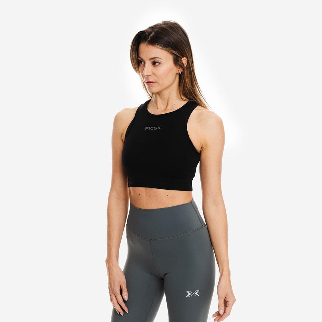 Camiseta Deporte para Mujer Ajustada Crop Top