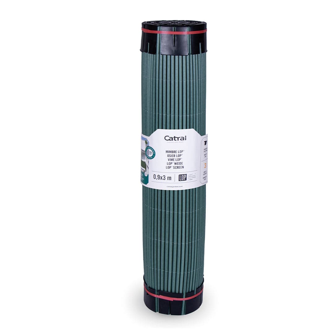 Cerramiento Ecológico De Mimbre Lop Verde 0,9x3 M / Multicolor