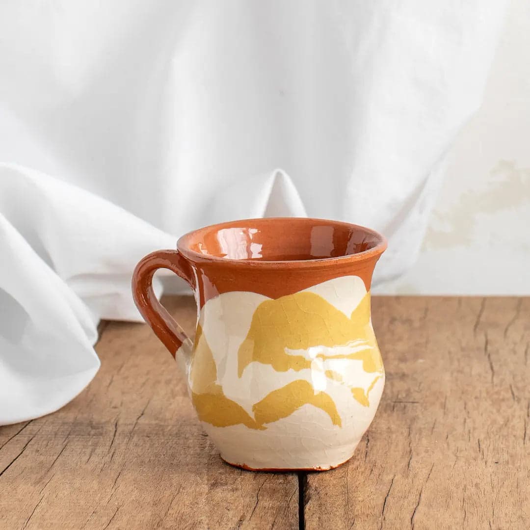 Taza de Café Diábolo Amarillo y Blanco