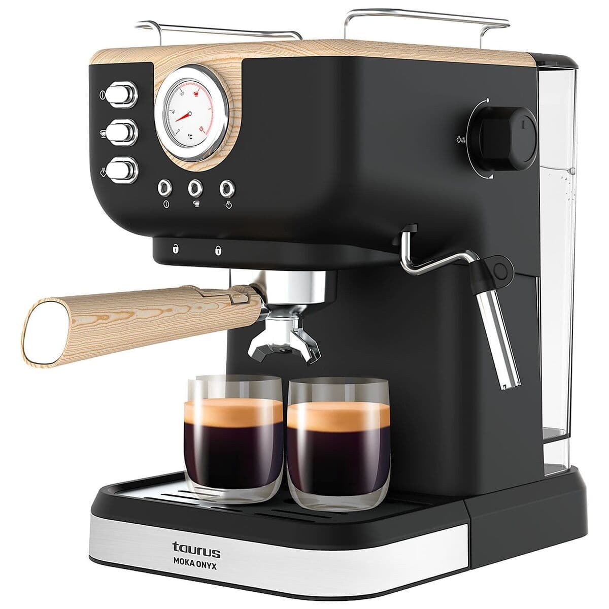 Cafetera Eléctrica Taurus MOKA ONYX 20B BAROMETRO Negro 1050 W 20 bar 1,5 L