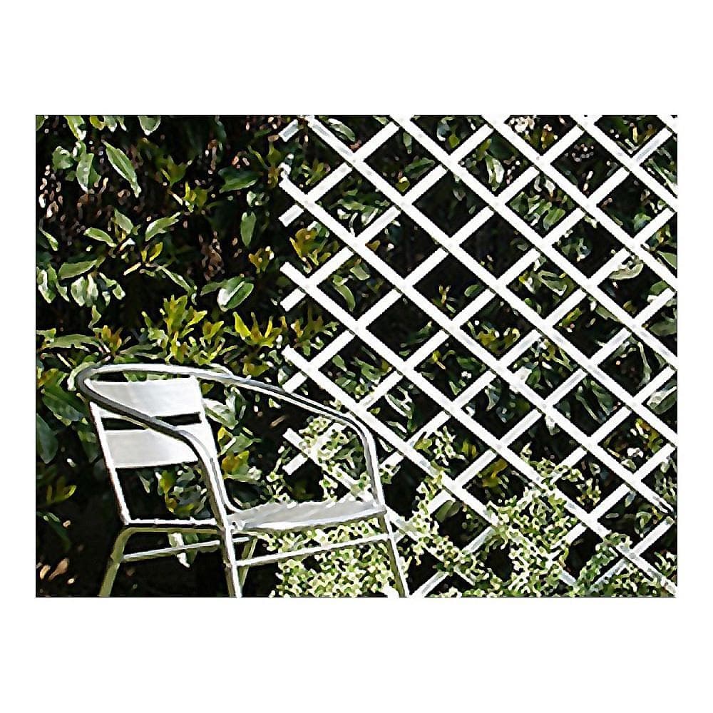 Trellis Plegable 1x2mt Blanco Pvc