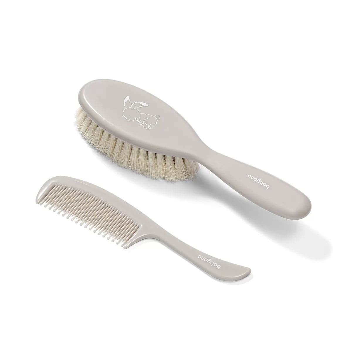 Set Cepillo Y Peine Con Cerdas Naturales Extra Suaves Grey