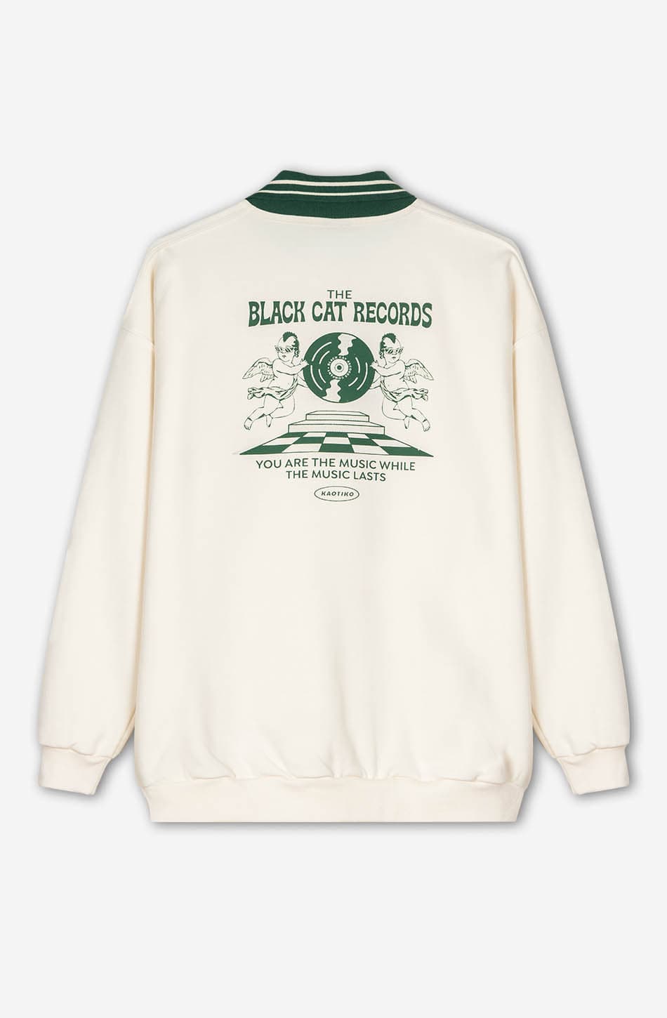 Sudadera The Black Cat Angels Ivory/ Green