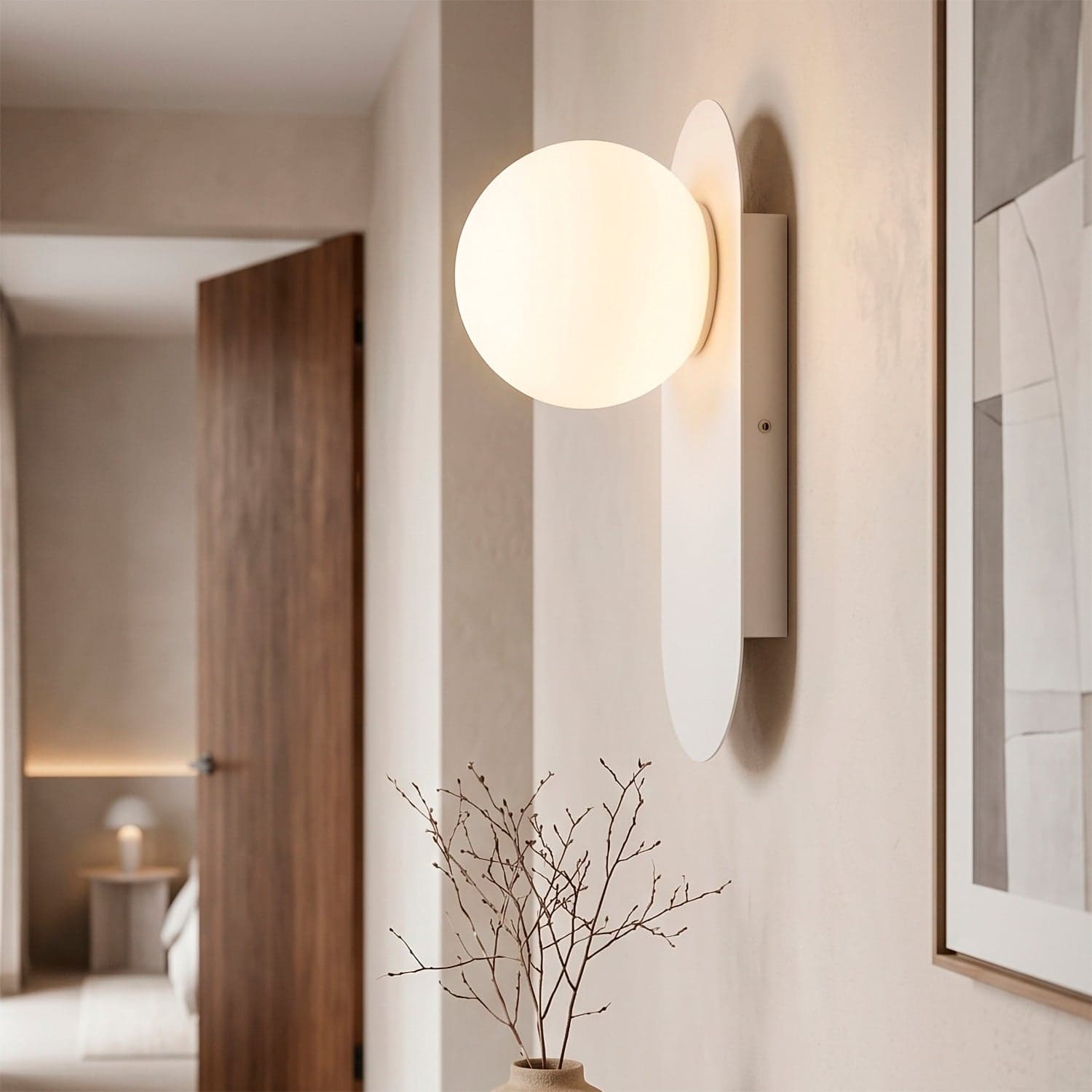 Aplique de pared bola cristal "Glow"