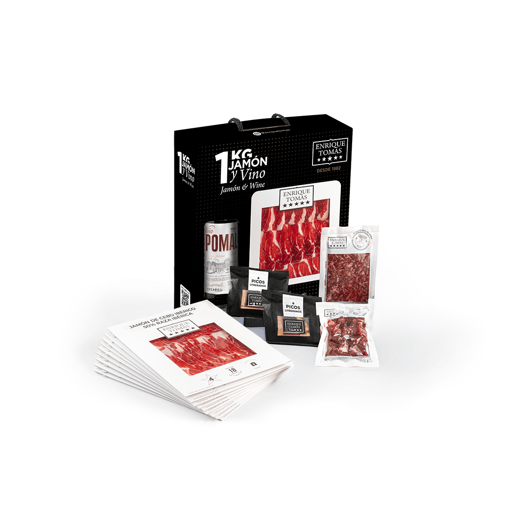 Pack jamón y vino - 4 estrellas