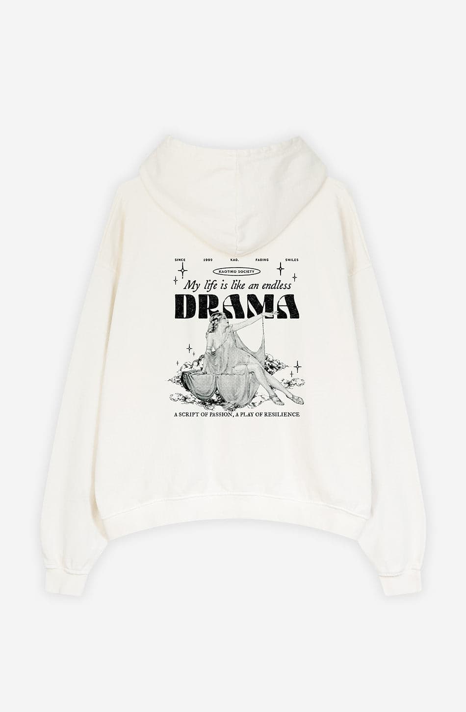 Sudadera Washed Drama Ivory