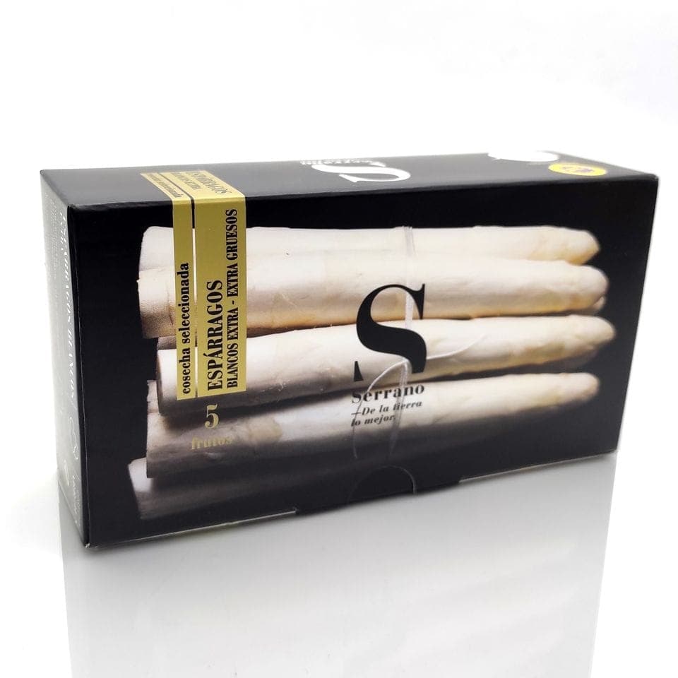 Espárragos blancos IGP Navarra Conservas Serrano 5 frutos