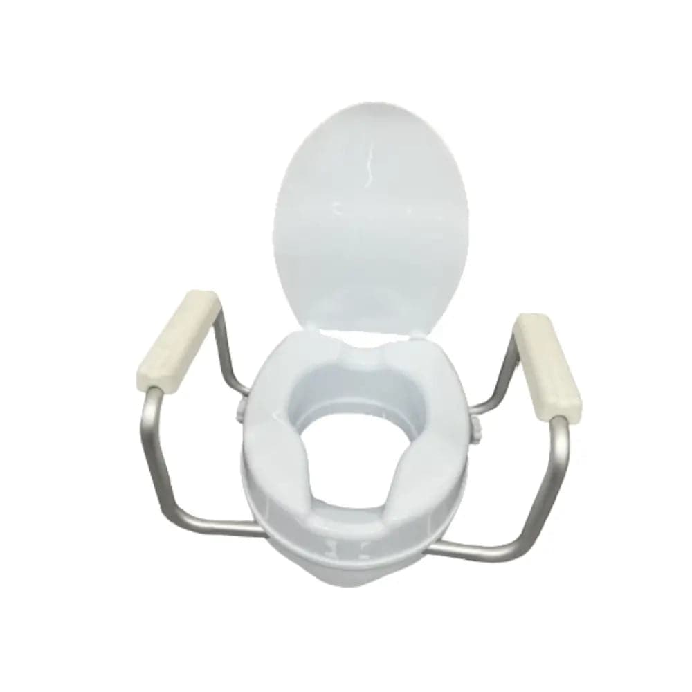 elevador wc con brazos y tapa, 10 cm
