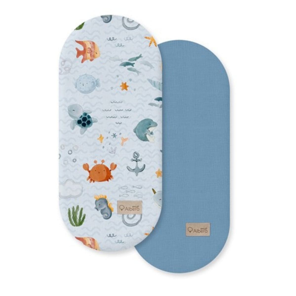 Pack 2 Bajeras Capazo Algodón Satinado Y Muselina Sea World